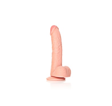 Silikonowe żylaste cieliste dildo przyssawka 23 cm